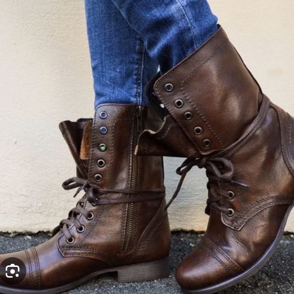 Steve Madden Troopa Leather Combat boots
